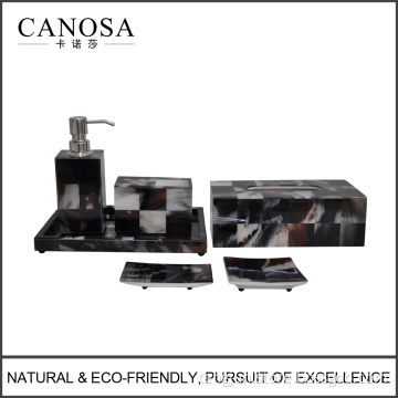 Black imitation horn bathroom accessories gift set for hotel amenity